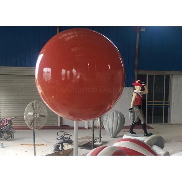 Bespoke Design Orange Fiberglass Lollipop Highly Attractive For Shop Decoration