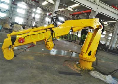 4t8m Electric Knuckle Telescopic Pedestal Mounted Ship Crane