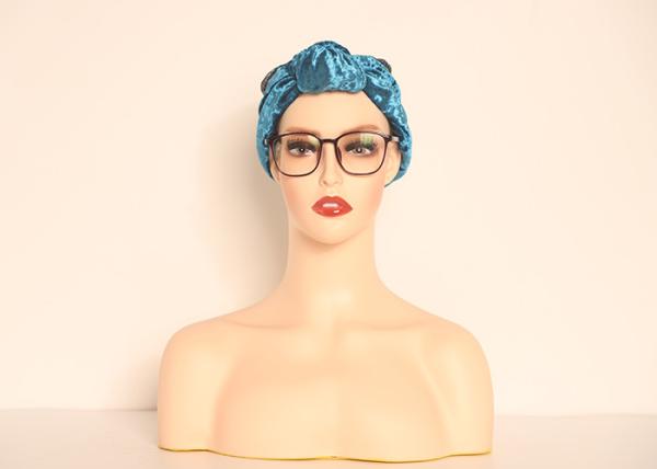African American Mannequin Head With Shoulders 20.9 inch Head circumference