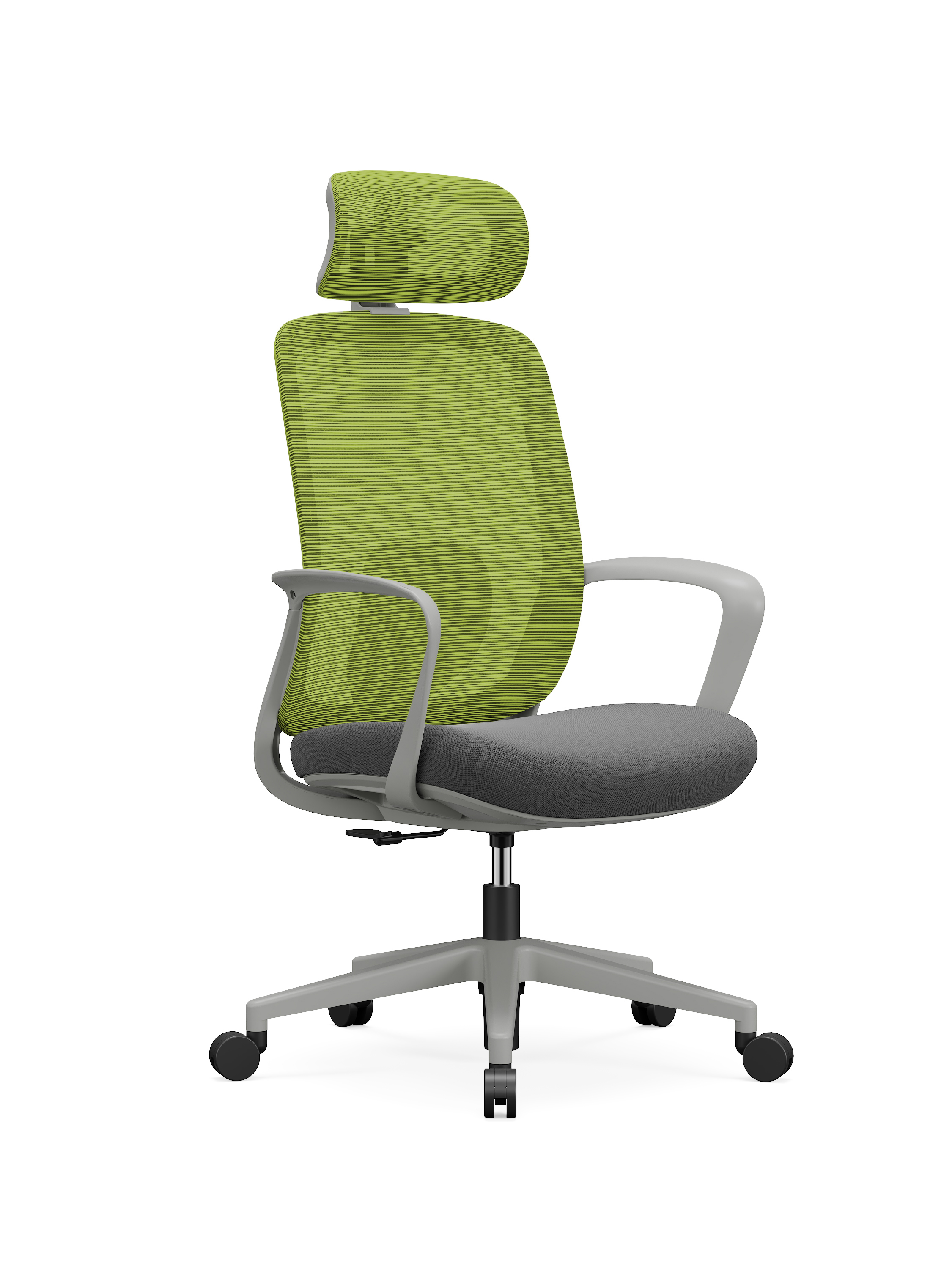 Green Office Swivel Chair offering Five star base 640mm Diameter padded seat ergonomic support for enhanced productivity