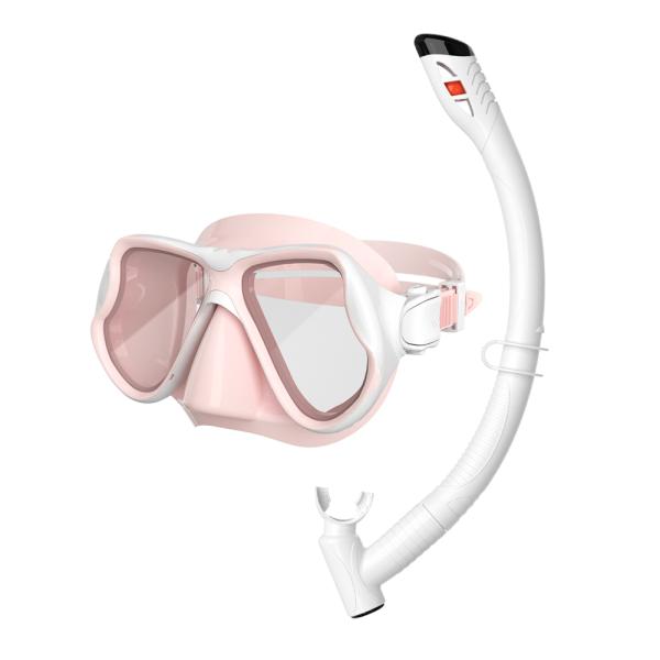 Máscara de buceo sin marco de silicona y snorkel para niños