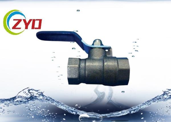 Two Way Air Brass Plumbing Valves With Level Iron Handle Nickle Plated