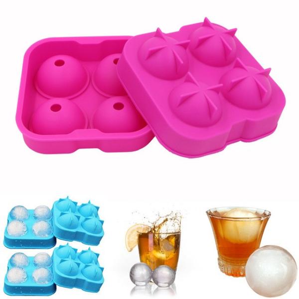 4-ice ball large wholesale personalized make your own custom silicone ice cube tray mold