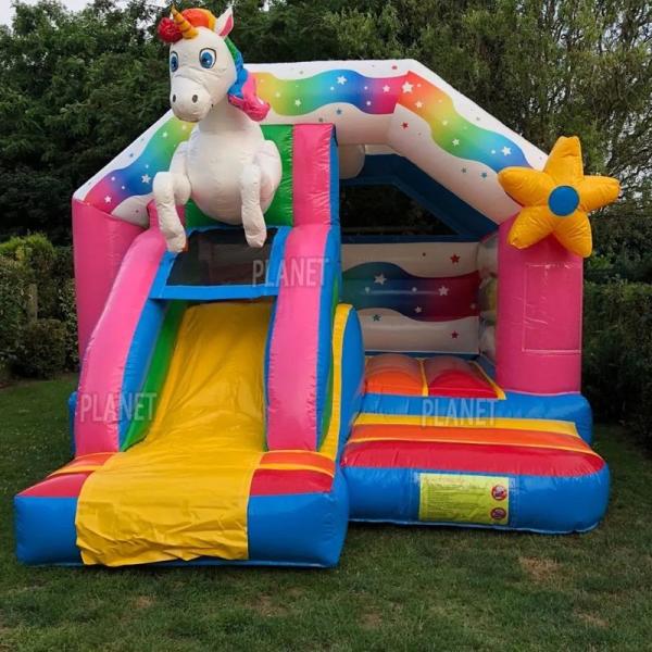 Outdoor PVC Unicorn Inflatable Bouncy Castle For Kids and Adults