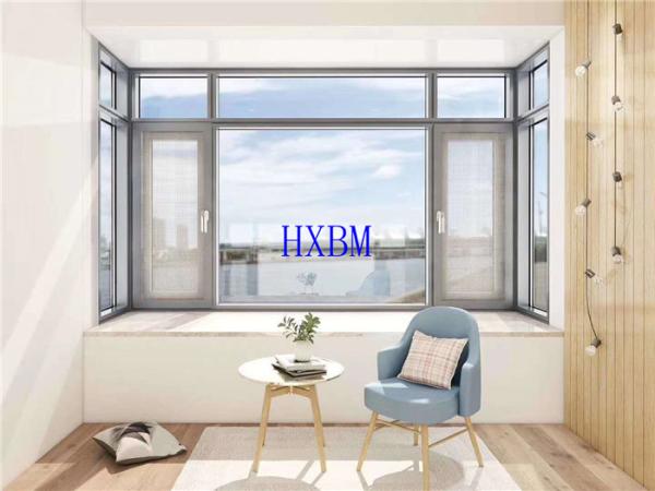 Thermal Break PVDF 5mm 12A Glass Aluminum Casement Windows