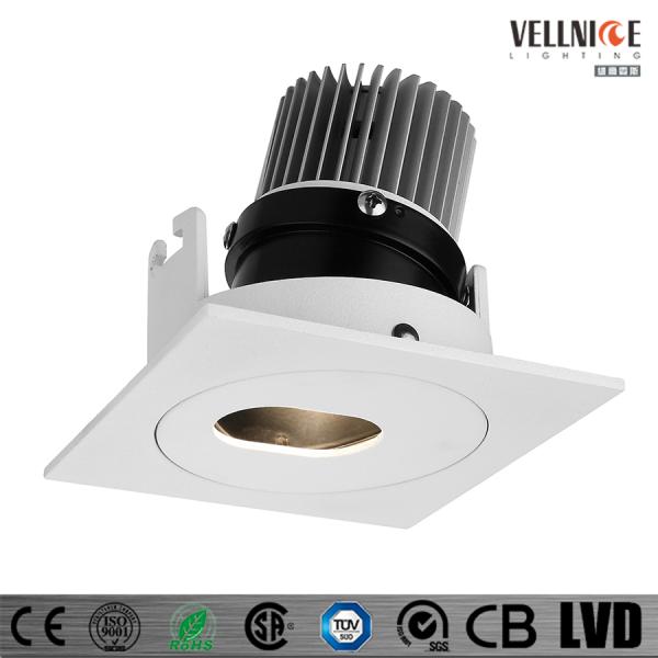 Hotel 15w Recessed Adjustable Integrated Led Downlights With 20 Degree Tilt / R3B0619