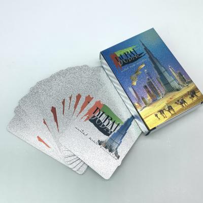 2,5 x 3,5 cartões 100% plásticos do pôquer dos bens da folha de prata de cartões de jogo do PVC