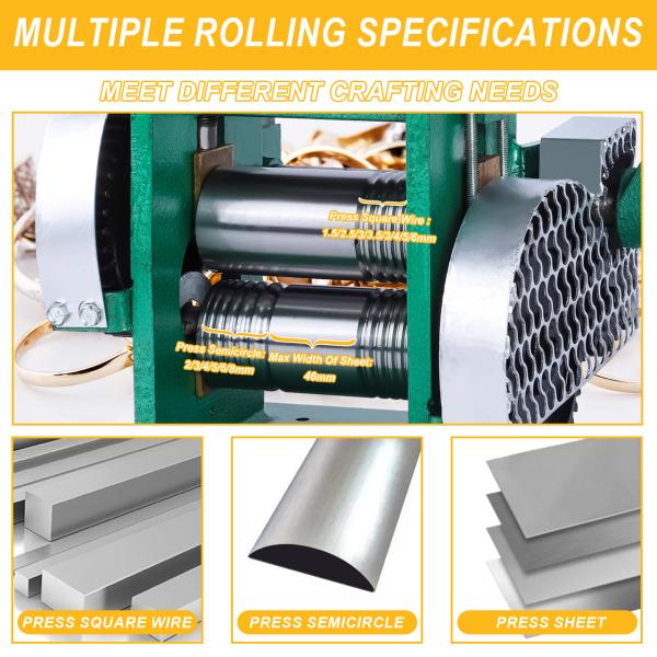 Tooltos Ручной планшетный пресс ювелирные изделия Rolling Mill Machine 3 Ролик изгибающая машина