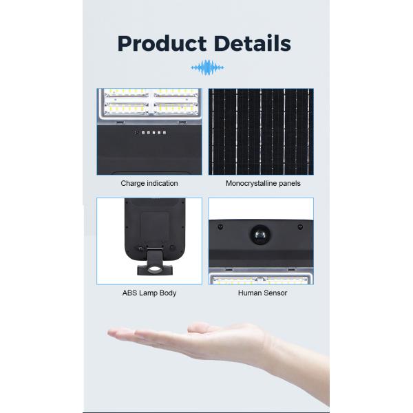KCD Solar Garden Light IP65 Waterproof High Bright High Lumen All In One Outdoor 60w 100w 400w Solar LED
