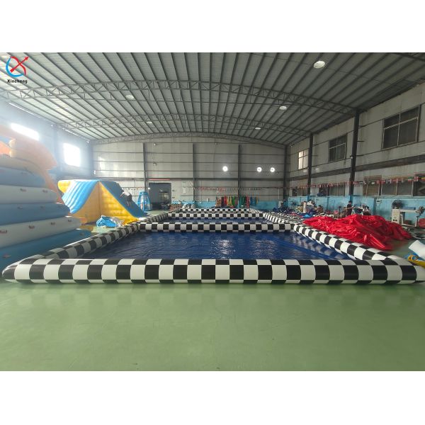 Manufacturer PVC Giant Double Pool Inflatables Swimming Pool For Outdoor