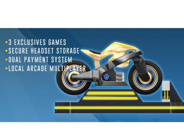 Adults VR Motorcycle Simulator Amusement Park Pcs Racing Games Black Yellow