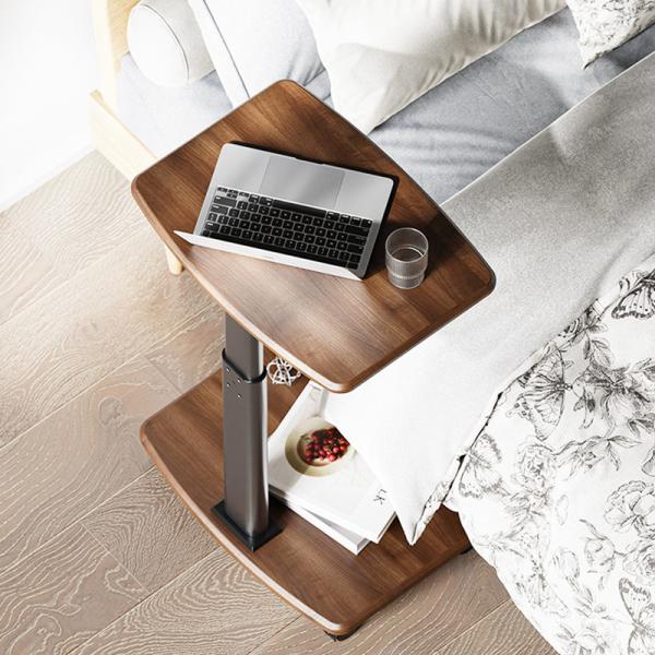 Home Office Adjustable Laptop Desk Modern C Shaped End Table for Living Room Bedroom Multifunctional Rolling Bedside Rack