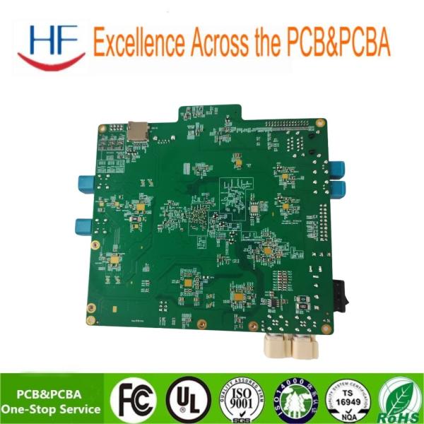 4 camadas de 1.6 mm de montagem de PCB eletrônico com máscara de solda verde AOI e teste de raios-X PCBA para dispositivos de rede