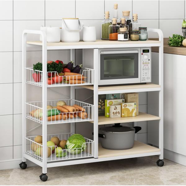 4 Tier Removable Kitchen Storage Rack , Anti Rust Kitchen Plate Rack Shelf