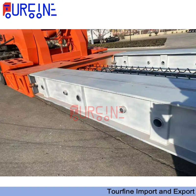 4 Axle 80 Ton Extendable Flatbed Semi Trailer for 40FT and 45FT Container Transport
