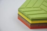 Panneaux hexagonaux acoustiques décoratifs en fibres de polyester pour les murs