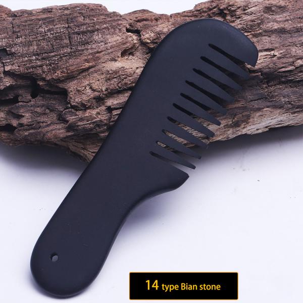 Different Shapes Obsidian Stone Guasha Comb Massager for Facial Beauty Health Care