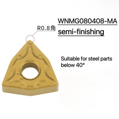 Wnmg080408-Ma External Peach Lathe Blade CNC Blade ferramentas de corte cnc inserções de carburo cnc