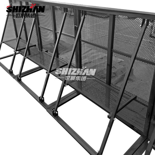 barrière de contrôle des foules de concert du noir 6061-T6 avec 2mm Mesh Thickness