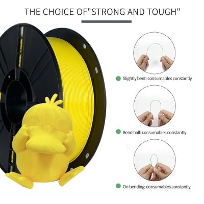 1.75mm Amarelo PLA Filamento de impressora 3D Peso líquido 1kg Temperatura de impressão 170-230C