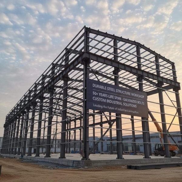 Corrosion Resistant Steel Structure Workshop with Light Frame Steel Construction Using Q355/Q235 Steel