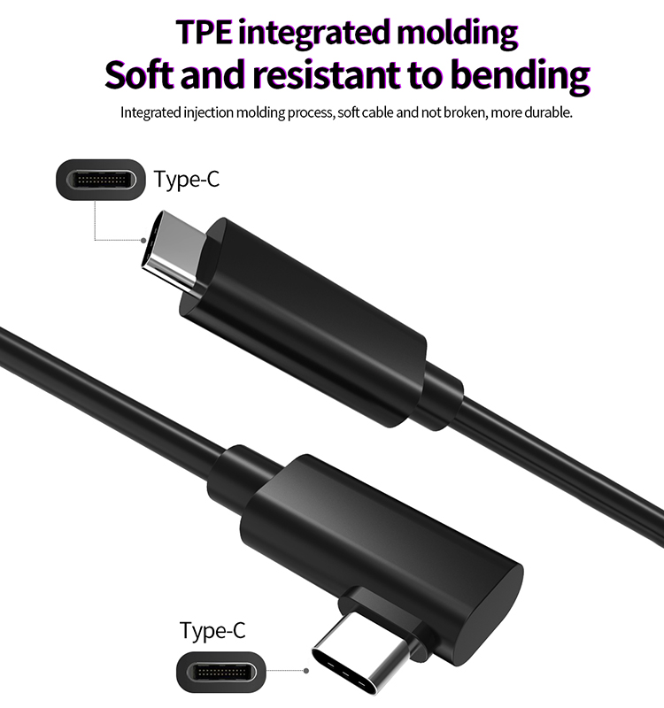 Laudtec USB 3.0 Type C to C High Speed Data Transfer Charging Cord for Gaming PC for Quest 3S/3