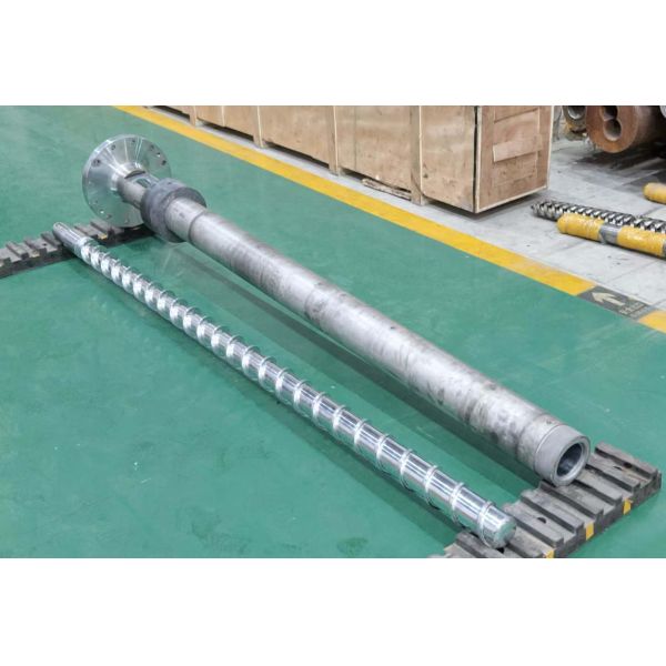 Air Cooling Single Screw Extruder Screw Barrel with 38CrMoAlA Material and 0.015mm/m Screw Straightness for High Wear-Resistance