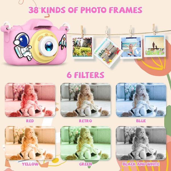 32GB SD Card Included Children Camera Portable Selfie Toy Camera for Kids 3-12 Years