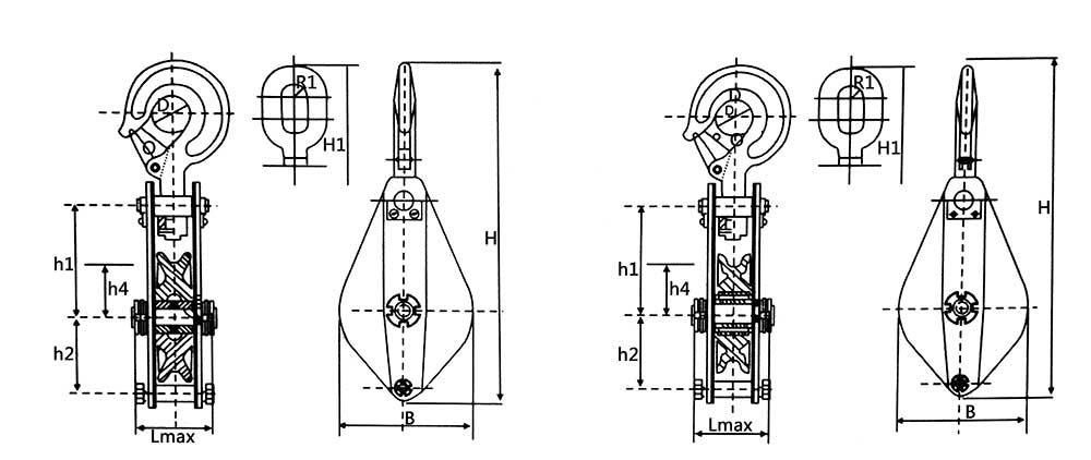 JTPB-F1 односторонний крючок с узким крючком