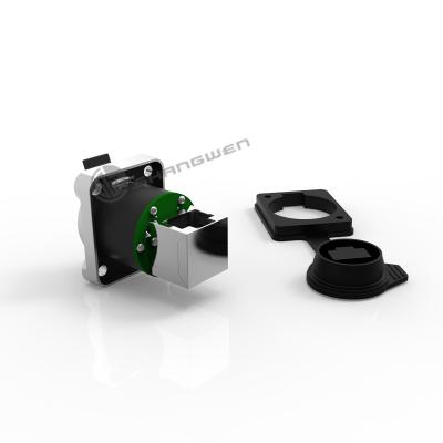 Áudio Industrial Rj45 Conector Feminino Panela à prova d'água