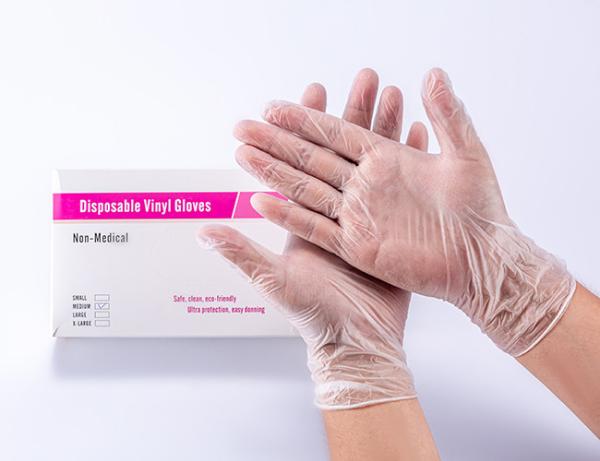 Disposable Transparent Plastic Food Grade Vinyl Food Gloves Household