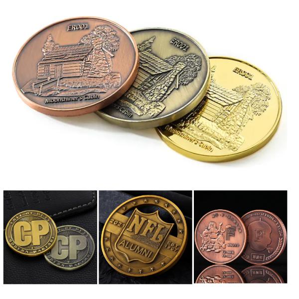 Zinc Alloy Gold Silver Commemorative Challenge Coins Enamel Souvenir 2d 3d Brass Coin