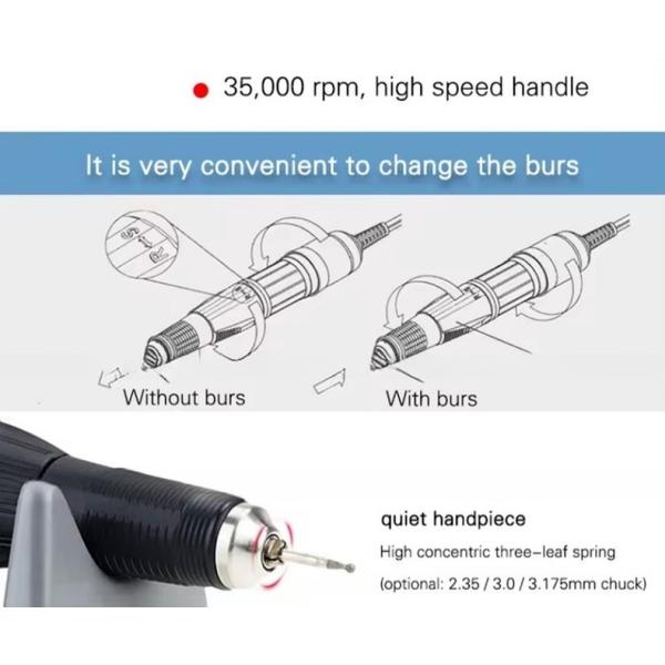 Strong Power Dental Electric Micro Motor Dental Drill Motor 65W Dental Lab Micromotor