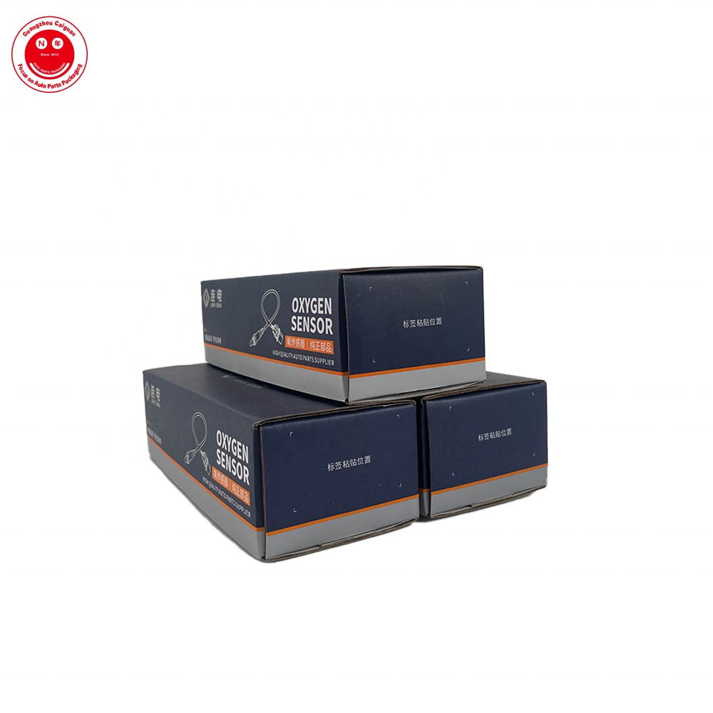 High Quality Custom Auto Spare Parts Cardboard Paper Box Full Color Printing Folder Type with Embossing & Matt Lamination