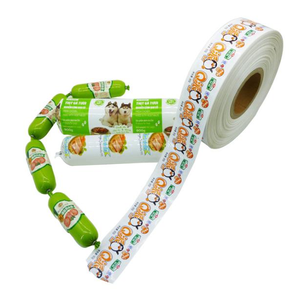 Белая цветовая флексография Печатные пластиковые корпуса для колбас для колбас