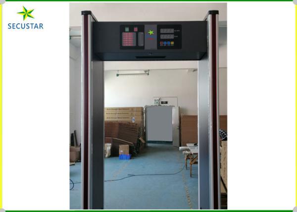 Infrared Sensor Metal Walk Through Gate 18 Detection Zones Alarm In Hospital Entry