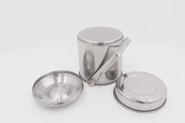 1L Portable Hiking Survival Stainless Steel Lunch Box For Students