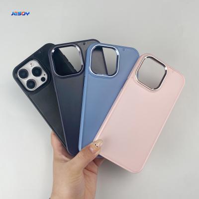 Metal Frame Groove Phone Case Business Style Inlay iPhone Case Shockproof With Magsafe