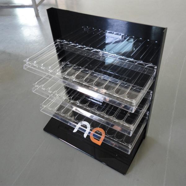3 Tiers Acrylic Rack for Lipgloss Compartment Plexiglass Lipstick Display Stand