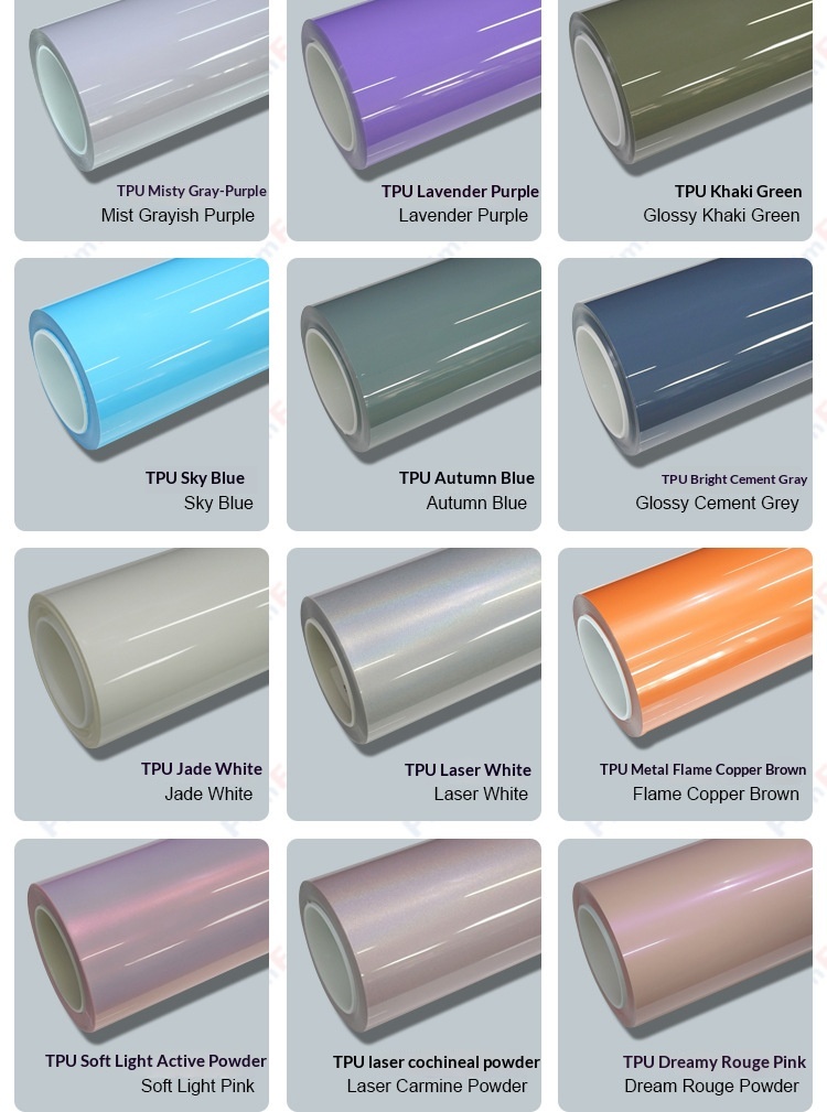 Car PPF TPU color modification film, vehicle film, PPF film, PPF carbon fiber, PPF color-changing film (dry installation)