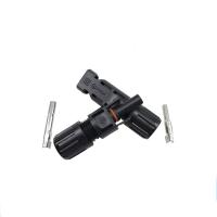 Conectores solares 14 - 10 Calibre de diâmetro de fios UL94 V-O Flame Class do picovolt do preto IP67