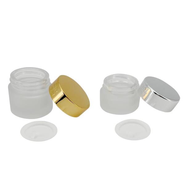20g 30g 50g Empty Cosmetic Cream Jar Transparent Frosted Glass Jars For Skin Care Scrub