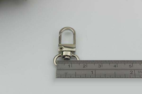 Zinc alloy die casting hanging nickel 13.5 mm oval eye bolt snap hooks fro lanyard