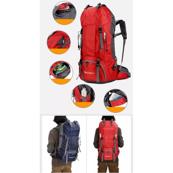 Многофункциональная сумка передней стены 60l на открытом воздухе пешая, располагаясь лагерем Trekking рюкзак Molle
