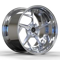 Volvo XC90 B5 2021 20x9.0 Custom 2-PC Rims Polished Lip+Brushed Disc
