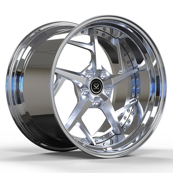 A liga polonesa desconcertada 2 partes forjou as rodas para Ferrari 458 bordas 5x108/5x114.3