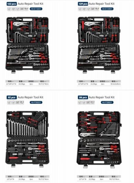 Ferramentas A6-E15001 da bancada das ferramentas da mão do hardware da prateleira do jogo de ferramentas da reparação de automóveis de AA4C 150pcs