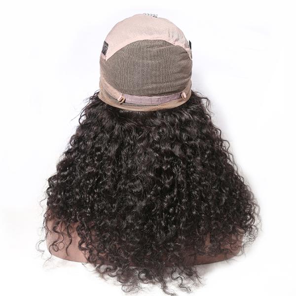 Natural Color Italian Black Human Hair Wave Front Lace Wigs For Women
