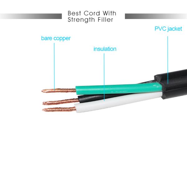 Кабель питания US 3 Pin Plug to Right Angle IEC C13, 3 фута