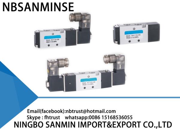 4V 100 Series Solenoid Pneumatic Valve Three Position Double Controlled AirTAC Type